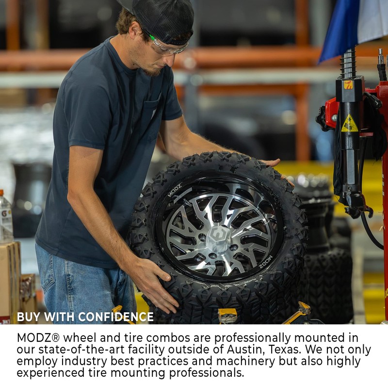 MODZ® Matrix Matte Black 14" Golf Cart Wheel