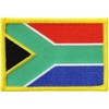 South Africa Flag Embroidered Sew on/Iron on Rectangular Patch, Approx.