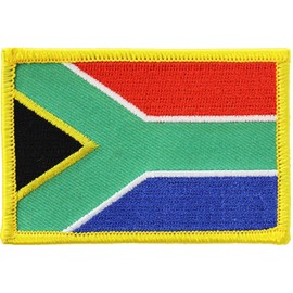 South Africa Flag Embroidered Sew on/Iron on Rectangular Patch, Approx. Size 2.25" x 3.25"