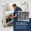 COOLHIYA Flexible Bathtub Drain Pipe Plastic Tub Drain Accessory for