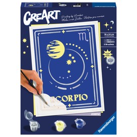 Ravensburger CreArt 23740 Paint by Numbers Scorpio Zodiac Sign Painting by Numbers Adults from 14 Years