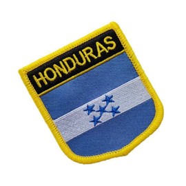 International Honduras Flag Embroidered Patches Tactical Morale Applique Fastener Iron On Sew On Emblem Patch 2 Pieces (Honduras)