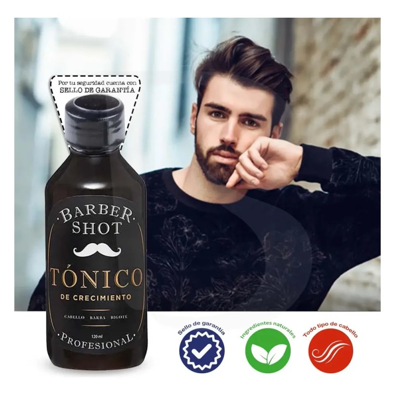 Tratamiento Bergamota Crecimiento Barba Cabello Barber Shot