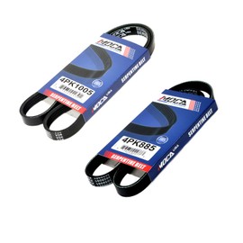 MOCA 4PK1005 4PK885 Serpentine Belts Professional V-Ribbed Belt Fit 1999-2001 for Mazda Protege 1.6L & 1998 for Mazda Protege 1.5L with air Conditioning and Power Steering