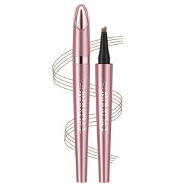 Vawolecy Waterproof Eyebrow Pencil, Natural Make-up Fine Stroke Magic Eyebrow Pencil mit 4 Mikrogabelspitzen für Frauen Haarähnlich definierte Brauen