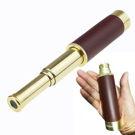 AniWorld Spektiv 25x30 mit Portable Bag, Marine Monokular Fernglas, Retro Piraten Fernrohr Teleskop Mini Monokular Tasche Mono für Vogelbeobachtung Sportschützen