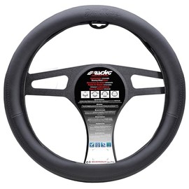 Simoni Racing Easy Steering Wheel Cover Black Eco Leather 37-39 cm