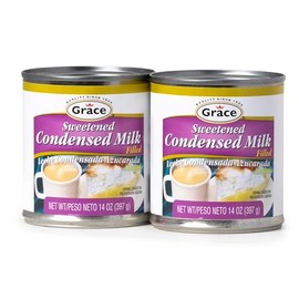 Grace Sweetened Condensed Milk Filled 14oz - 2 Pack - Leche Condensada Azucarada Llenada