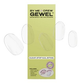 By Me & Crew Gewel Clear & Transparent STOP Nail Biting & Breakage Semicured Gel Nail Stickers Kit