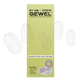 By Me & Crew Gewel Clear & Transparent STOP Nail Biting & Breakage Semicured Gel Nail Stickers Kit