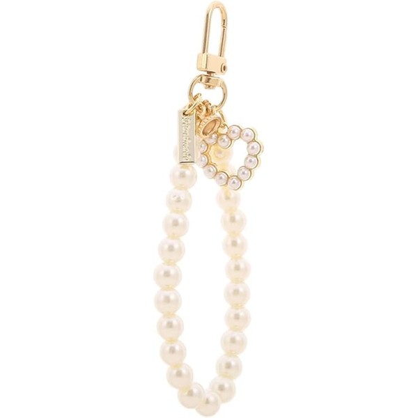 Cute Gold Women's Imitation Pearl Chain Key Chain Backpack Key