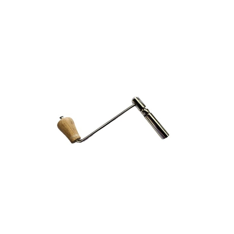 Harts Long Case Grandfather Clock Winding Key, Chrome-plated Brass with