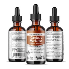 Heavenly Herbals, Inc. Carduus Marianus Compositum Homeopathic Drops, Supports Liver, Gallbladder & Pancreatic Function. Aids in Detoxification. 2.0 fl oz (Alcohol Free)