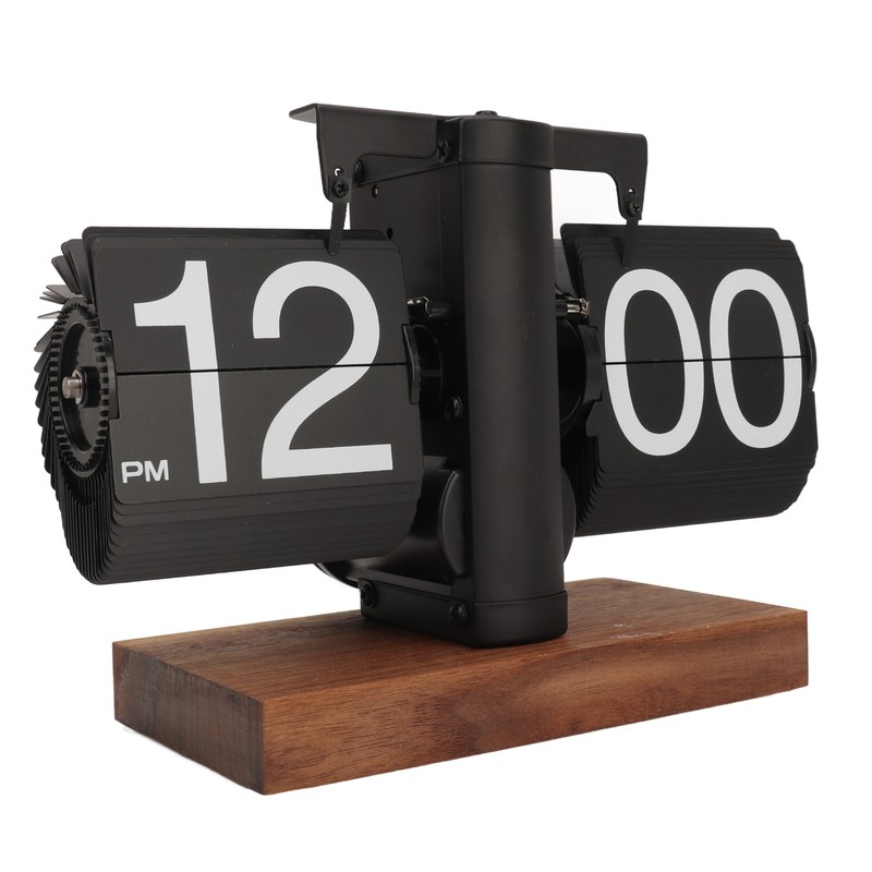Digital Flip Down Clock Retro Automatic Turning Battery Operated Mechanical