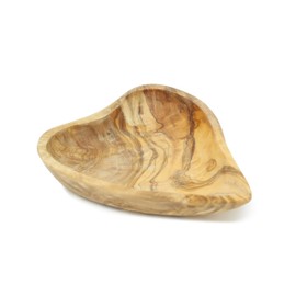 Benera Olivenholz Schale in Herzform Als Ablage Snackschale oder Deko 14x12x3 cm