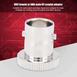 10pcs BNC Female to SMA Male RF Coaxial Adapter BNC to SMA Coax Jack Plug Connector for Radio Coaxial Cable Wireless Connection Devices