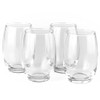 Cristar Stemless Wine Glasses Set of 4, 15.5 Ounce Glasses