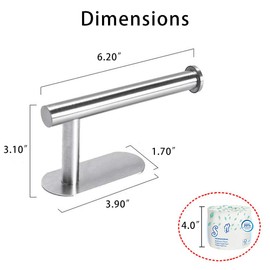 DGWHYC DGWHYC 3M Toilet Paper Holder no Drilling for Bathroom and Washroom, SUS304 Stainless Steel Brushed Nickel (Silver), DG-TPA22