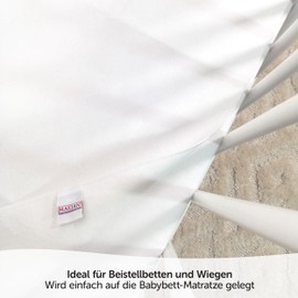 MAKIAN Waterproof Bed Insert - Mattress Topper 40 x 90 cm - Molleton Mattress Protector Made of Cotton - Oeko-Tex® Standard 100 Tested, Waterproof & Hygienic - Boil-proof and Suitable for Tumble Dryer