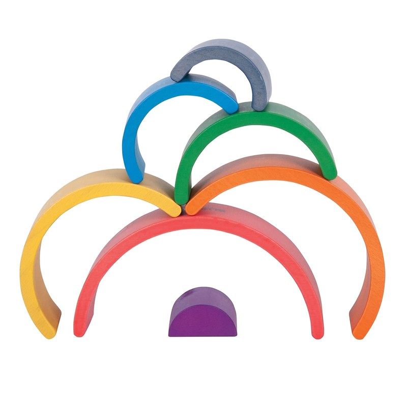 TickiT Wooden Rainbow Architect Arches - Nesting Puzzle - Stacking