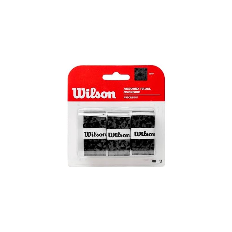 Wilson Overgrip Absorbx Padel 3PK Negro