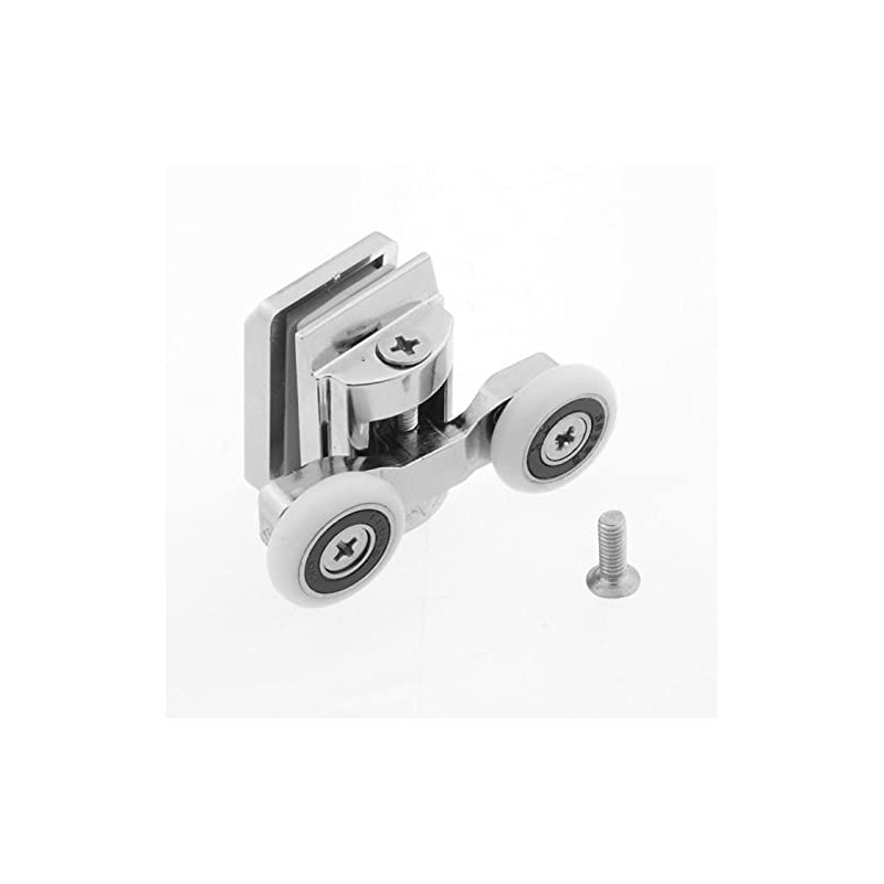 2 x Twin Top Zinc Alloy Shower Door Rollers/Runners/Wheels 23mm