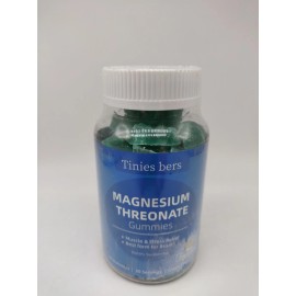Tinies Bers Magnesium Threonate Gummies 500mg 60ct Grape Flavored Exp 01/2027