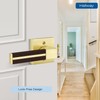 EHOMEWARE 1 Pack Gold Door Lever with Bronze Leather Handle,