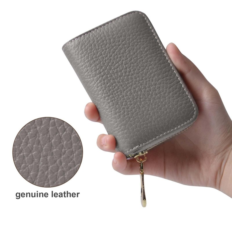 ProChosen Credit Card Holder Wallet,RFID Blocking Small Wallets Genuine Leather