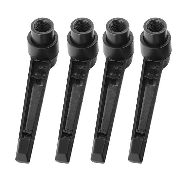 4PCS Adjustable Handle Machine Knobs Clamping Lever Handle Fixing Handle Clamp M4/5/6/8/10/12 Female Thread Black M10 80mm