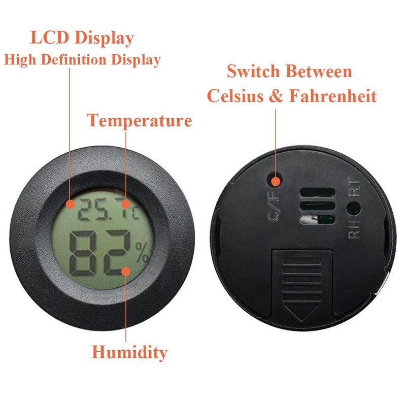 TopHomer 2 Pack Mini Digital Hygrometer Thermometer Gauge, Indoor Outdoor