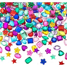 Kids B Crafty Gemstones for Kids,Gems, Gems for Crafts, Art and Craft Supplies, Crafting,Treasure, Acrylic Jewels, Sequins, Crown,100g Mix
