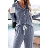 Aamikast Women's Pajama Sets Long Sleeve Button Down Sleepwear Nightwear