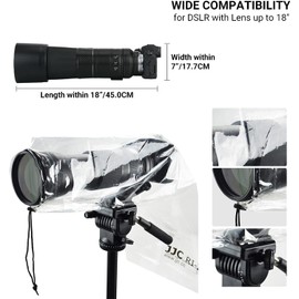 JJC Kamera-Regenschutz, Regenschutzhülle für Canon, Nikon, Sony, DSLR-Kamera mit Objektiv bis zu 45 cm Länge, 2 Stück