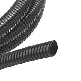 MyyYiTar 1/2in-10ft Wire Loom Conduit Protector Cable Sleeves Cover Hard Tubes for Outdoor Electrical Wire Management Organizer Kit – Black