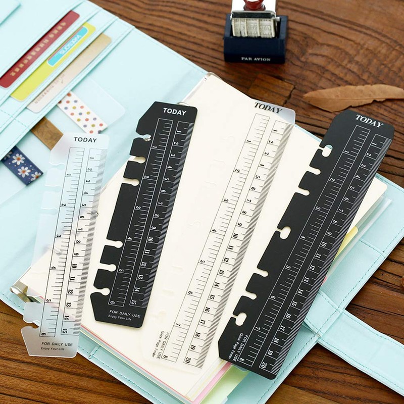 JKJF A5 Ruler A6 Ruler Bookmark Ruler Plastic Page Marker