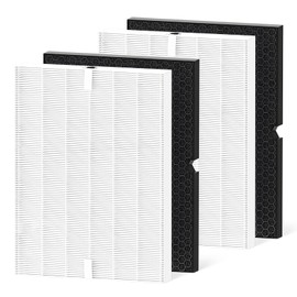 2 Sets 116130 Filter H Replacement for Winix 5500-2 Air Purifier, Includes 2 Pack Ture HEPA Filters + 2 Pack Activated Carbon Pre-Filters