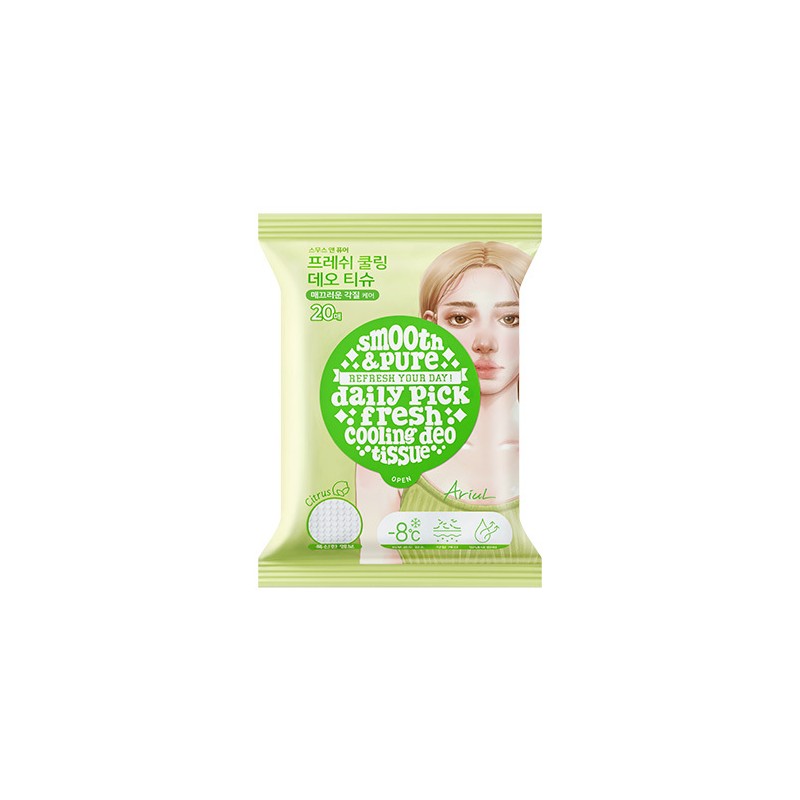 Ariul Smooth & Pure Deo Tissue 20P - Fresh Cooling
