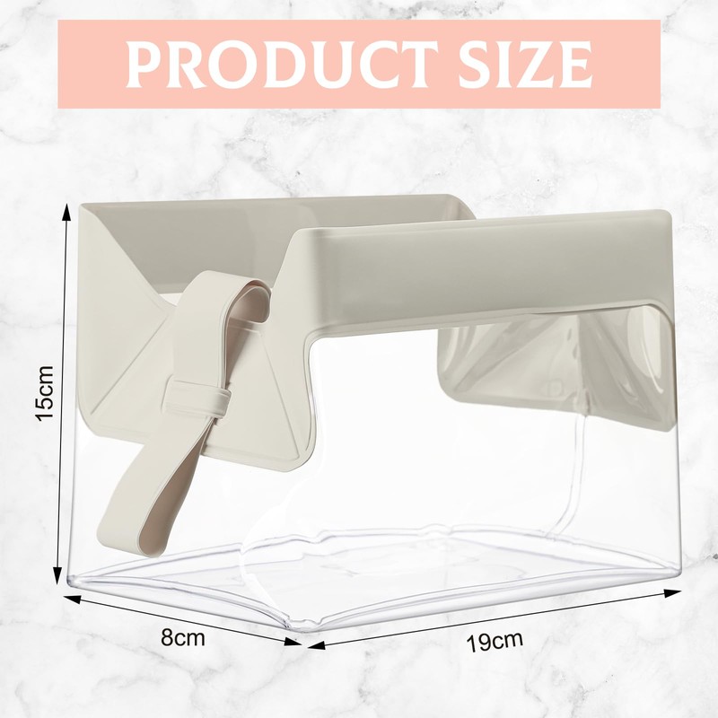 SilTriangle 2 Pcs Clear Toiletry Bags with Magnetic Closure TSA