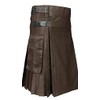Scottish Brown Utility Kilt for Men (Belly Button Size 36)