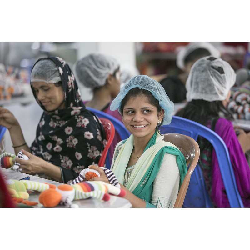 Pebble Fair Trade Handmade Crochet Cotton Monkey Rattle- Brown, 200-202