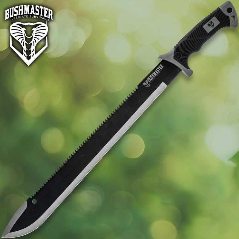 Bushmaster Stainless Steel Sawback Blade | High-Impact TPU Handle |