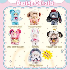 Mckkymi Plush Blind Box,Kawaii Nommi About The Childhood Series Stuffed Blind Box Doll 1PC,Unique Designs Keychain & Bag Charm,Cute Anime Vinyl Plushies Collectible for Birthday (Random 1PC)