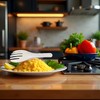 Calsgkspray White Jumbo Large Plastic Rice Paddle Spatula Scoop Fork-Like,