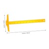 TEHAUX 2pcs Plastic T Shape Ruler Set Double Scale Measuring
