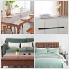 BALCONY & FALCON Jacquard Linen Table Runner Tassel Table Runners