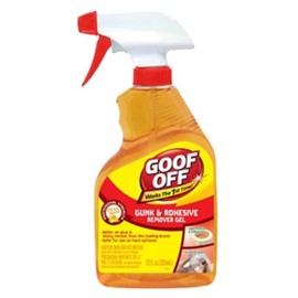 Goof Off FG790 Gunk Adhesives Remover, 12 oz, Bottle, Light Orange