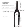 Carbon Fiber Front Fork Replacement Folding Bike Fork with Screws