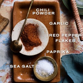 Dalkin & Co. Taco, Chili Powder, Garlic & Smoky Paprika Blend, Southwestern Cooking Seasoning for Pantry & Kitchen, Eco Friendly Reusable Jar, Clean Flavor with No Fillers or Additives, 3.9 oz