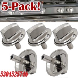 For Frigidaire 5 PACK For Frigidaire Range Cooktop Knob 5304504839 5304525746 Stove Knobs